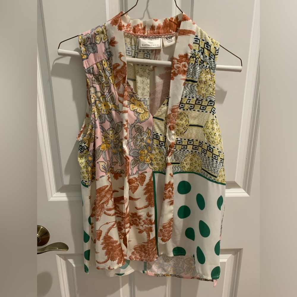 Anthropologie Moulinette Soeurs Venezia Tie Blouse XSP